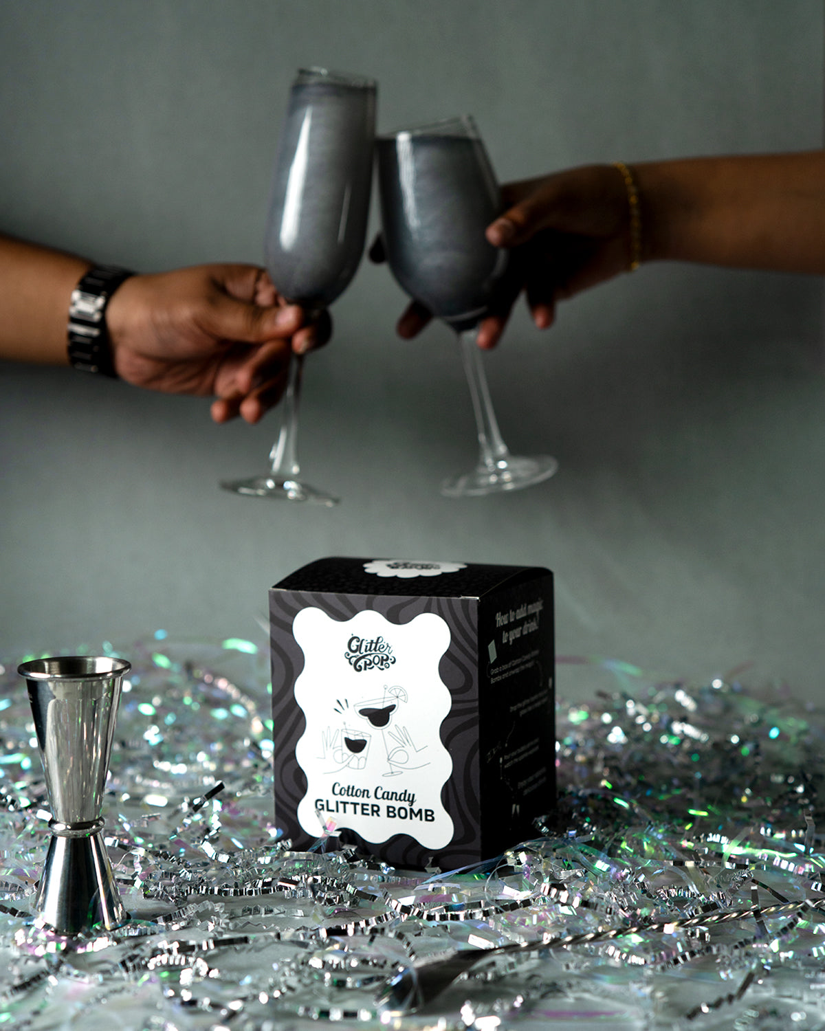 Midnight Black Glitter Bomb